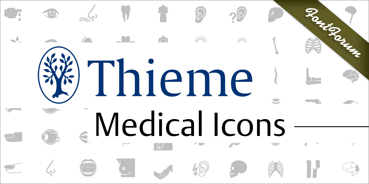 Przykład czcionki Medical Icons